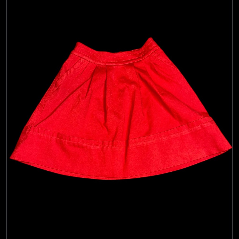 Marc by Marc Jacobs Womens Skirt‎ Flare Pleated Short Ruby Red Small XS